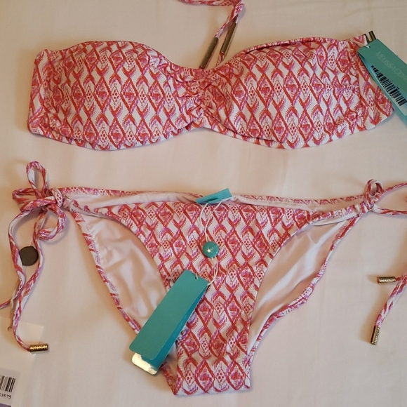 Melissa Odabash Other - Snake-print bandeau bikini set size 8